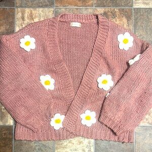 ALTAR’D State Pink Daisie 3D Floral Cardigan